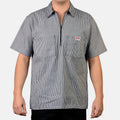 Ben Davis Short Sleeve Striped 1/2 Zip Shirt