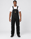 Black Ben Davis bib-overalls on original AI model bib-overalls-black
