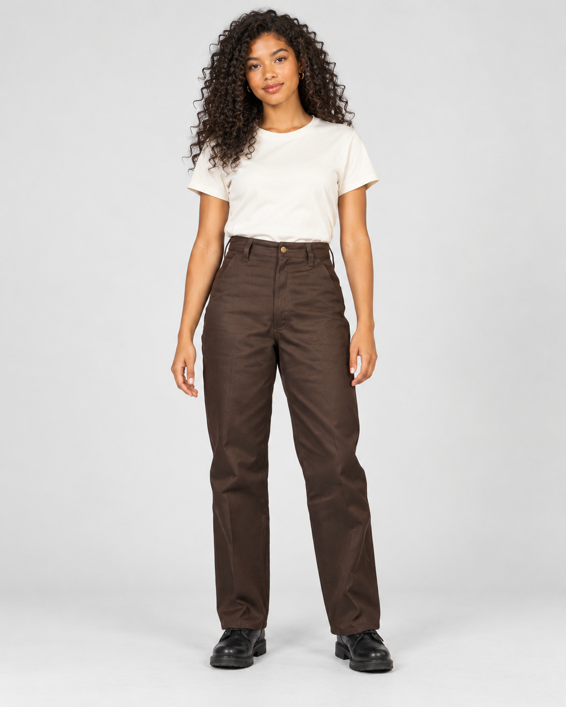 Brown Ben Davis Original Ben's Pants on original AI model original-bens-pants-brown