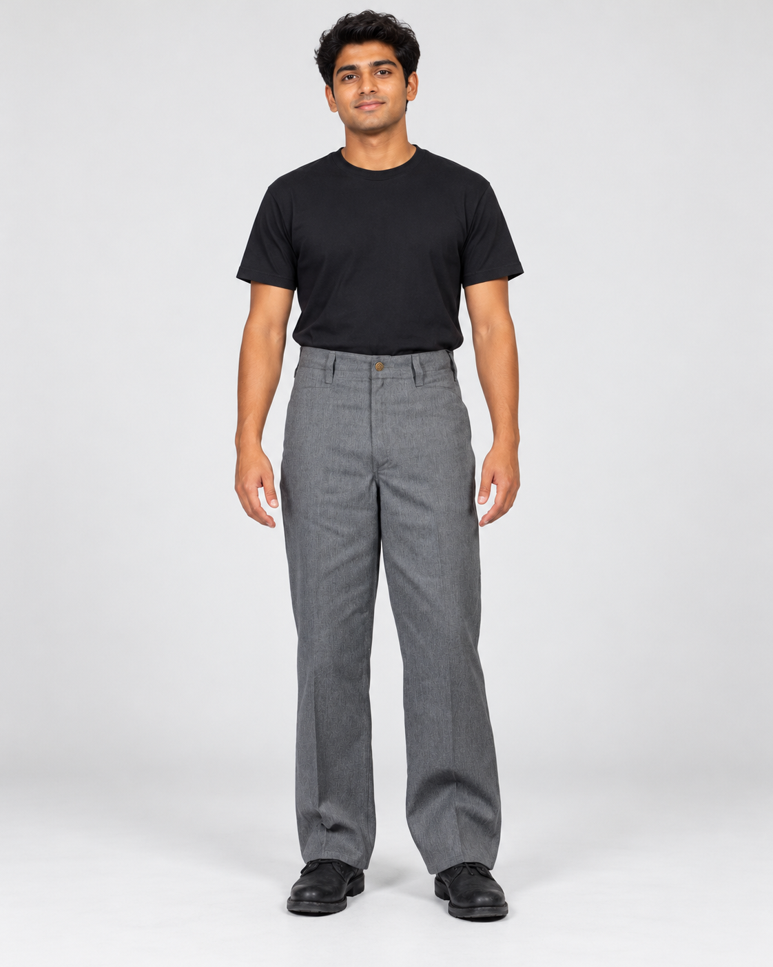 Charcoal Heather Ben Davis Original Ben's Pants on original AI model original-bens-pants-charcoal-heather