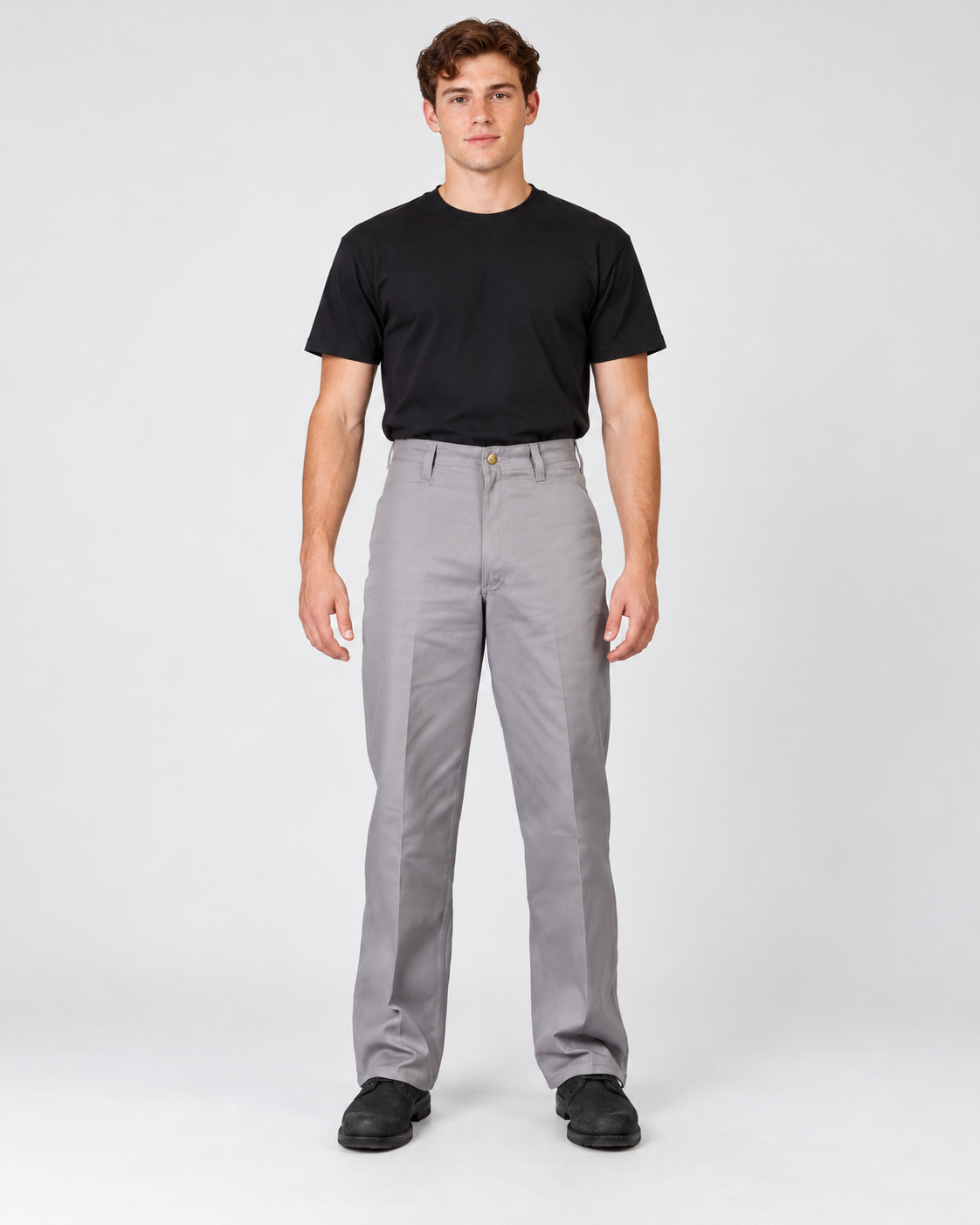 Light Grey Ben Davis Original Ben's Pants on original AI model original-bens-pants-light-grey