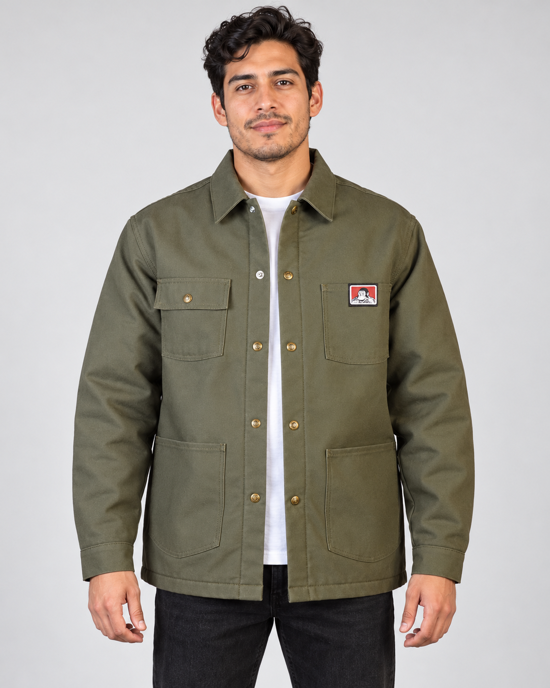 Olive Ben Davis Original Style Jacket on original AI model orig-olive